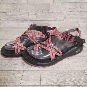 Women’s Chaco ZX2 Classic Tidal Wave Black Pink Trail Hiking Sandals Size 9